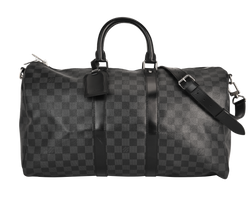 Keepall Bandouliere 45,Canvas,Damier Graphite,S/DB/E,MB4114,2*